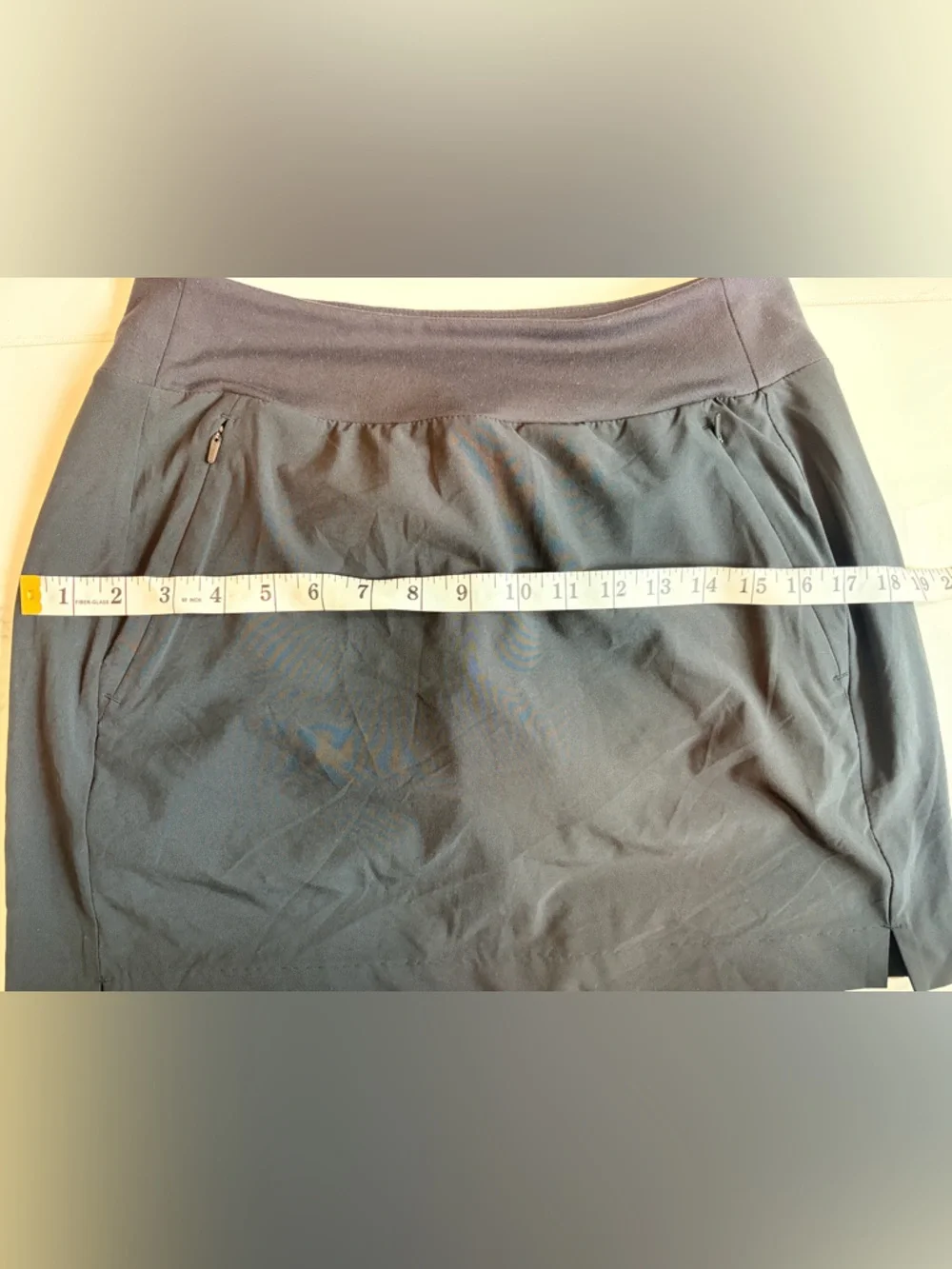 NWOT Athleta Women's Black Active Skort with Zipper Pockets - Picture 4 of 5